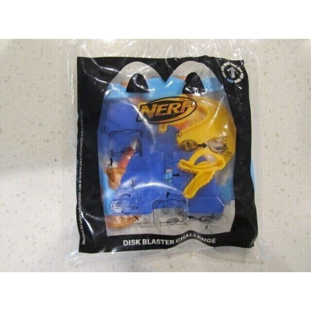 New! McDonald's for Nerf #1 Disk Blaster Challenge Happy Meal Toy 2023